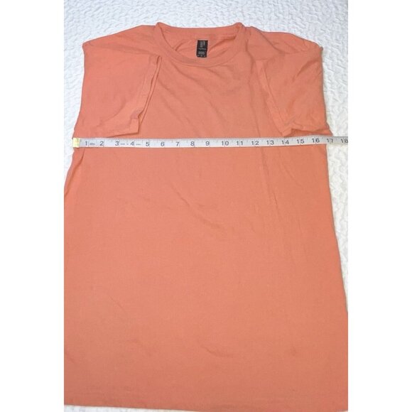 Anvil By Gildan Boys Tee Shirt Top LARGE Short Sleeve Orange - Picture 1 of 3